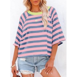 Tops for Women Striped 2026 Fashion T Shirts for Women
