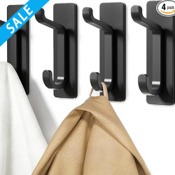 Wall Hooks for Coat and Towel: 13LB Strong Adhesive Door Hanger Stick on